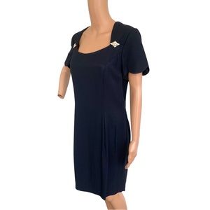 Scott McClintock Black Dress Cocktail Short Sleeve M